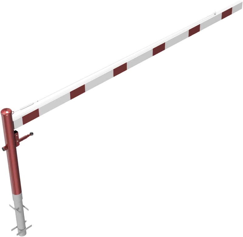 Drehschranke mit Aluminium Schrankenbaum 3.5 m feuerverzinkt rot weißen mit (Profilzylinderschloss,Dreikanntschloss,Vorhangschloss)