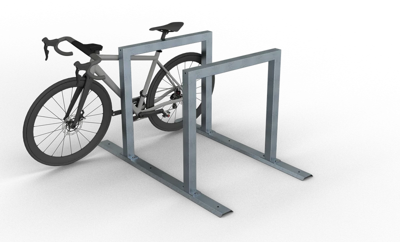 Fahrradanlehnbügel 2 Stellplätze für Bodenmontage Bsp. Bild