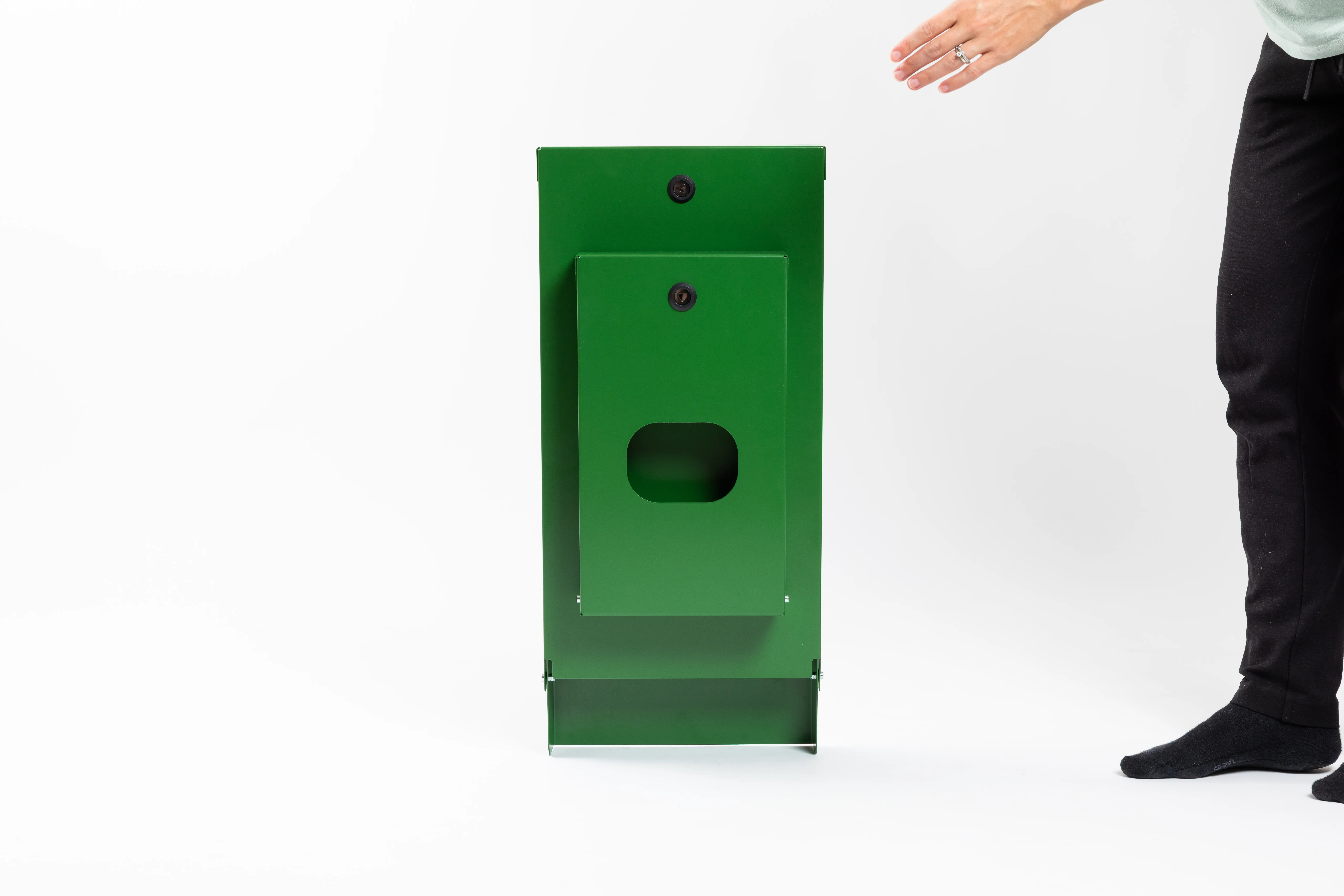 Pick and Bin Zsamramsack  Laubgrün Frontale ansicht 