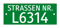 Straßennummer-Tafel