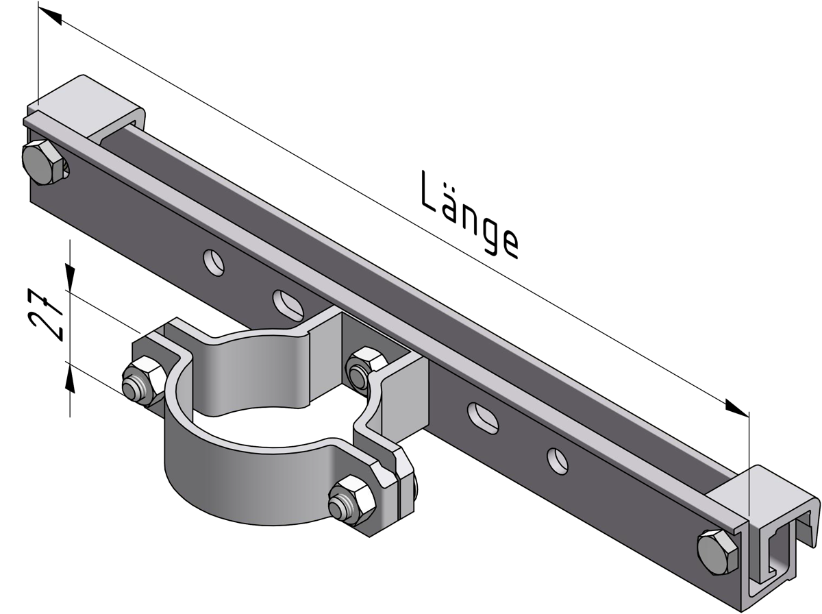 KC-Lasche für flache Schilder – Standard, Klemmverschluss