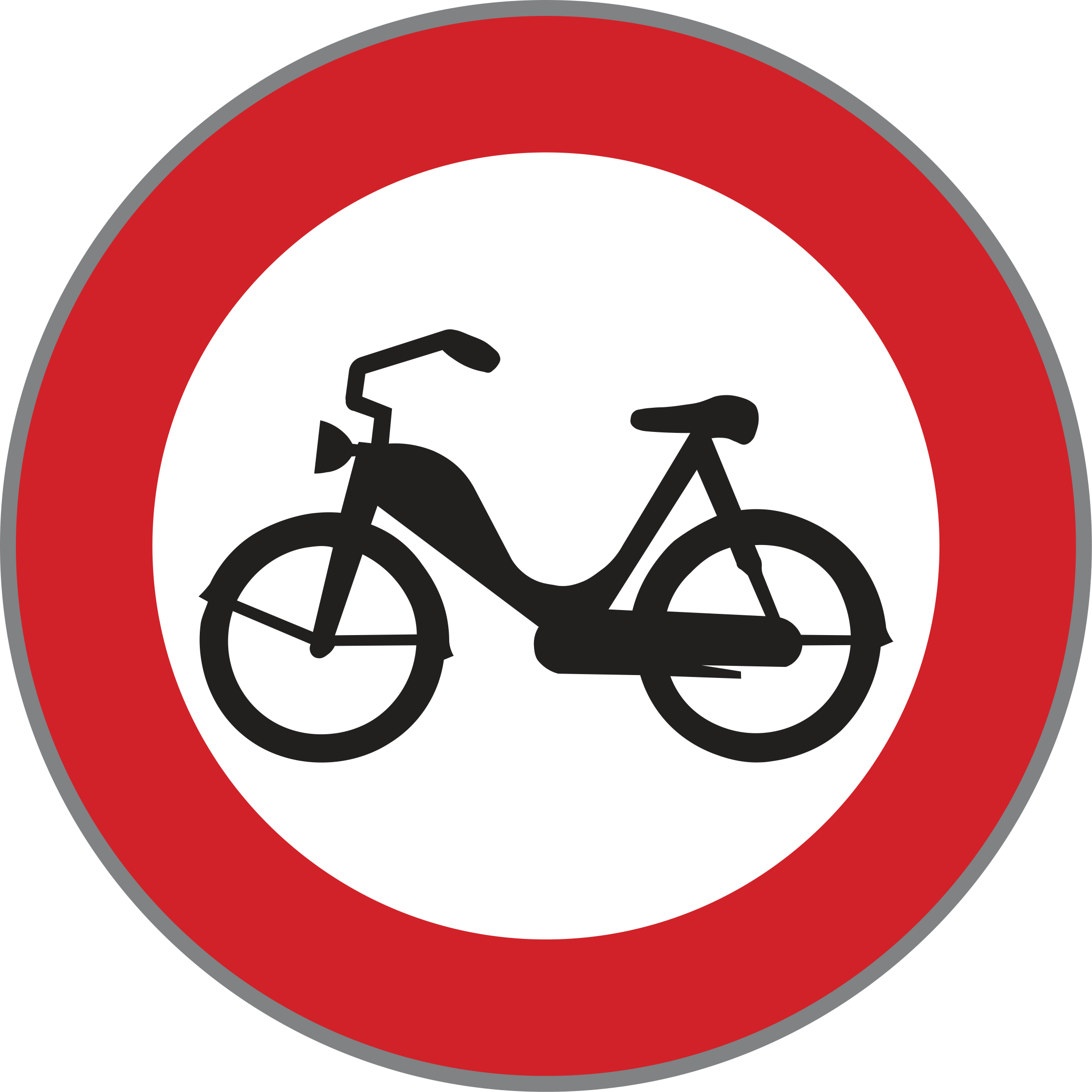 Verkehrszeichen Fahrverbot für Motorfahrräder