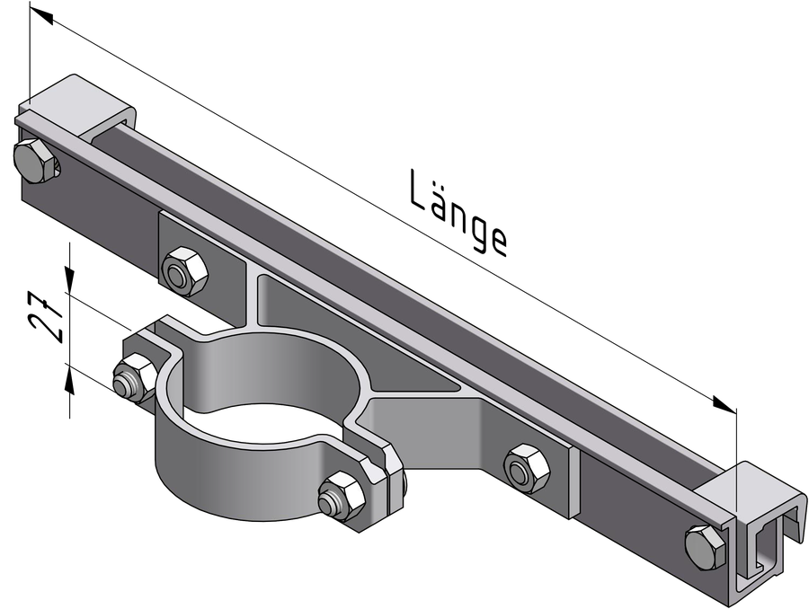 KC-Lasche für flache Schilder – Standard, Schraubverschluss