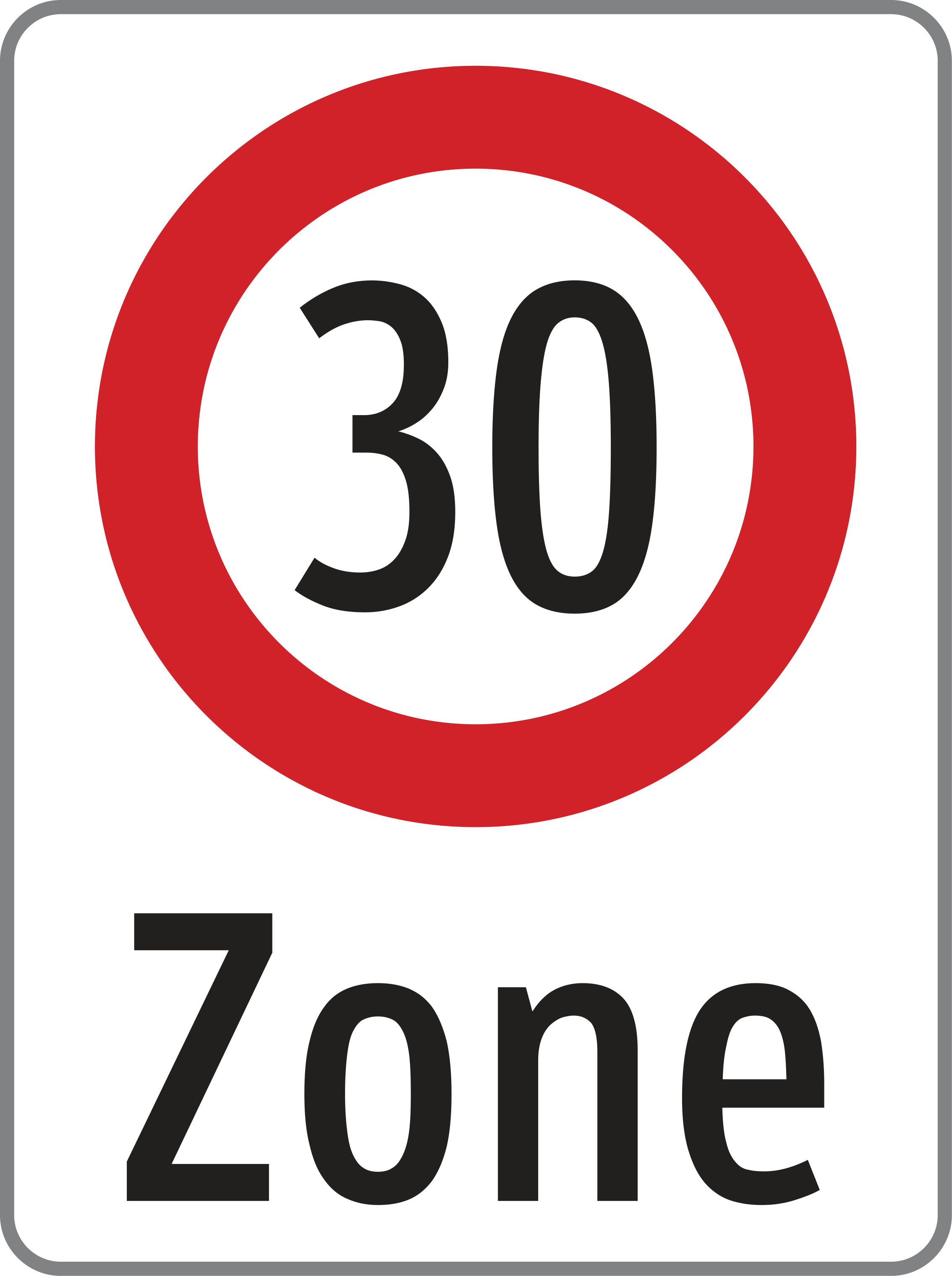 Verkehrszeichen Zonenbeschränkung