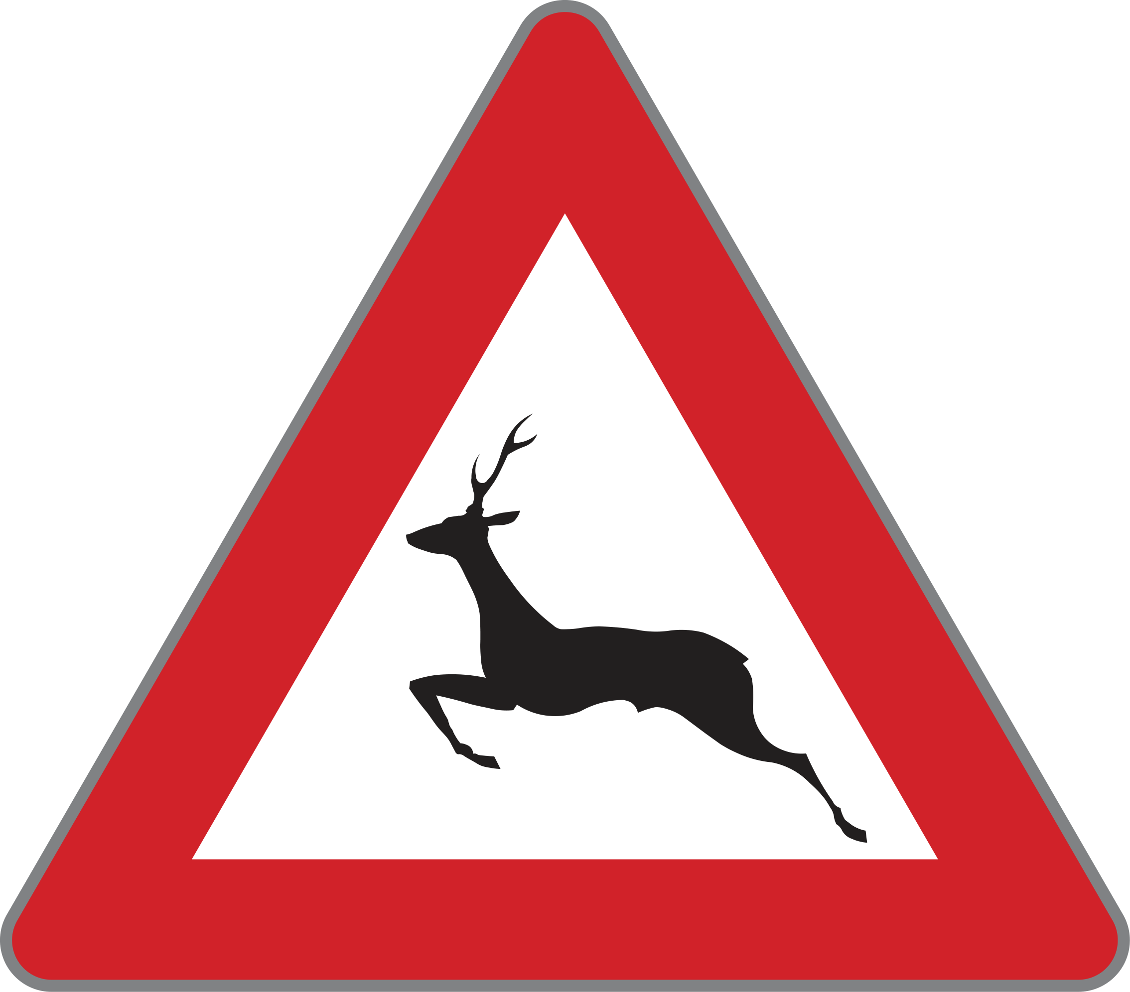 Verkehrszeichen Achtung Wildwechsel