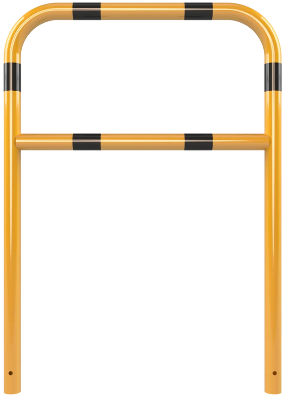 Schutzbügel aus Stahlrohren mit Querholm zum einbetonieren ges. breite 1 m Frontalansicht