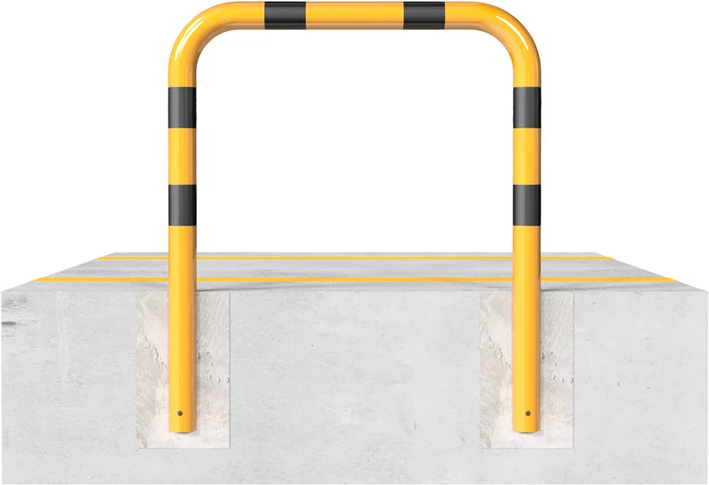 Rammschutz zum einbetoniernen Bsp. Bild Rammschutz zum einbetoniern Ø 76 mm, gelb - schwarz Bsp. Bild