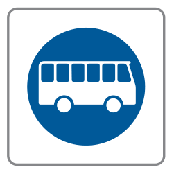 Verkehrszeichen Straße für Omnibusse