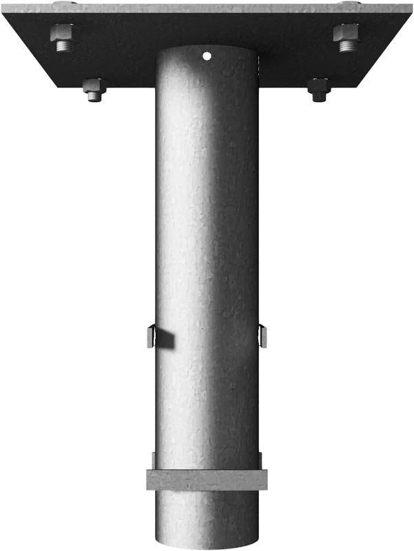 Satz Bodenhülsen mit Befestigungsplatte für Hauptstütze seitenansicht