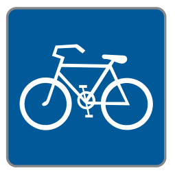 Verkehrszeichen Radweg ohne Benützungspflicht