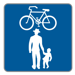 Verkehrszeichen Geh- und Radweg ohne
