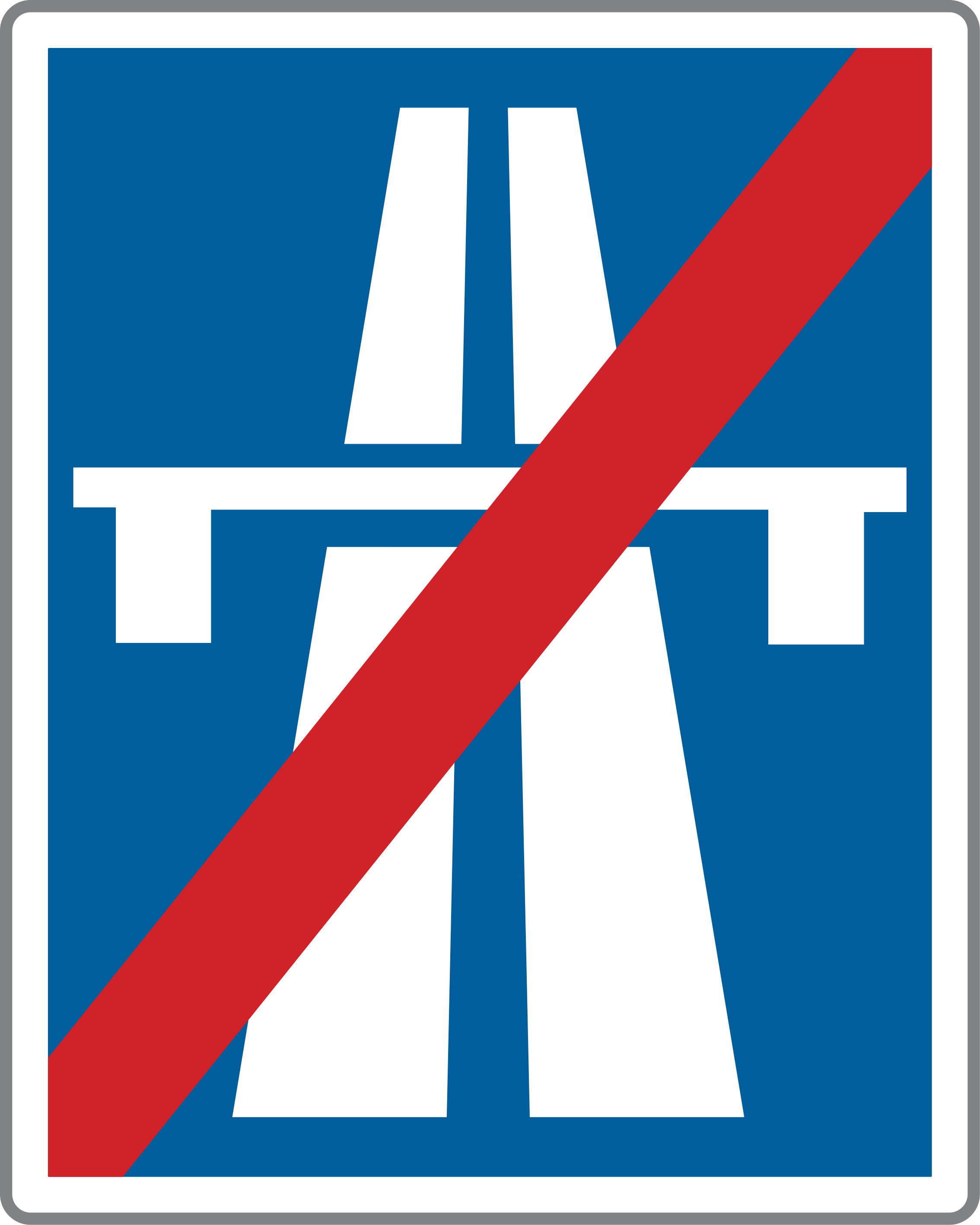 Verkehrszeichen Ende der Autobahn