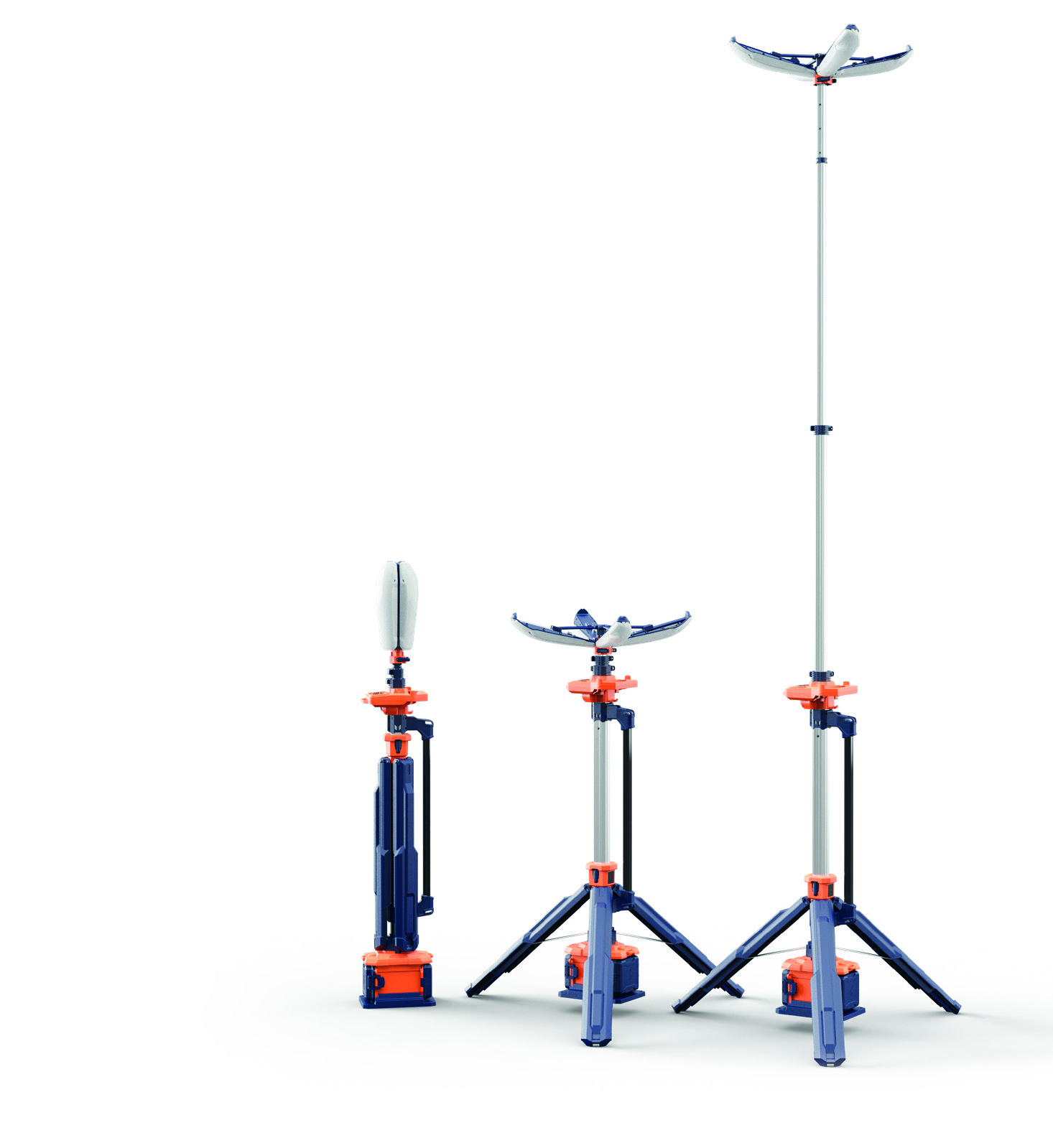 Mobiler Lichtmast Tulip 300 (8000lm14000lm) mit Batterien, Stromversorgung und Ladegerät