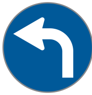 Verkehrszeichen Vorgeschriebene Fahrtrichtung – links