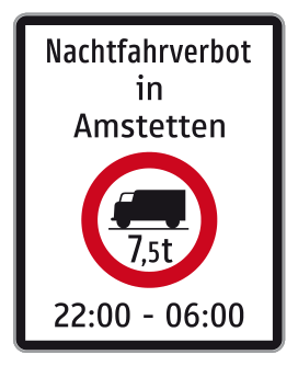 Hinweis auf Beschränkungen (Autobahn)