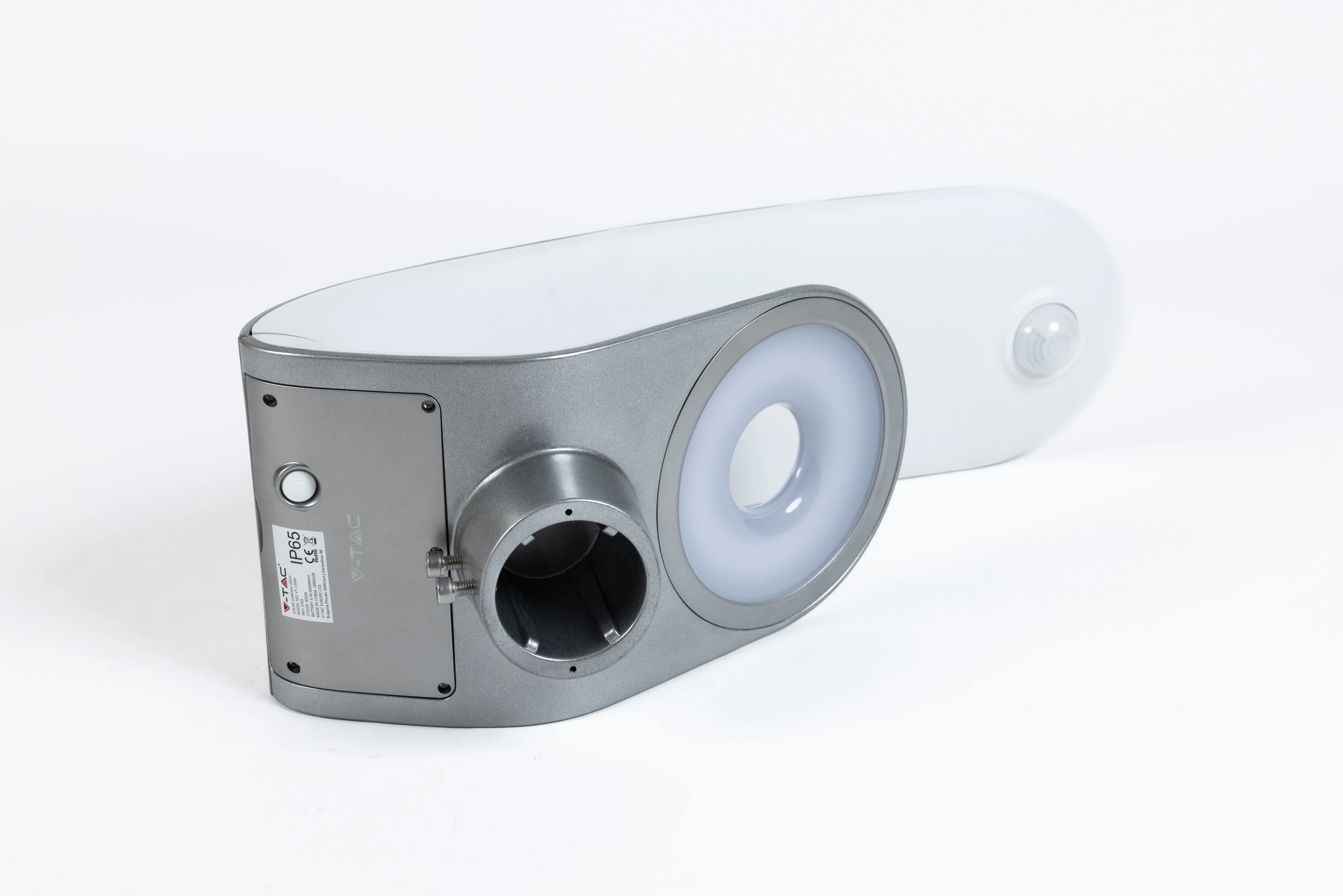 Gartenleute, Straßenleuchte, Solar, mit Fernbedinung  Ansicht auf halterung 