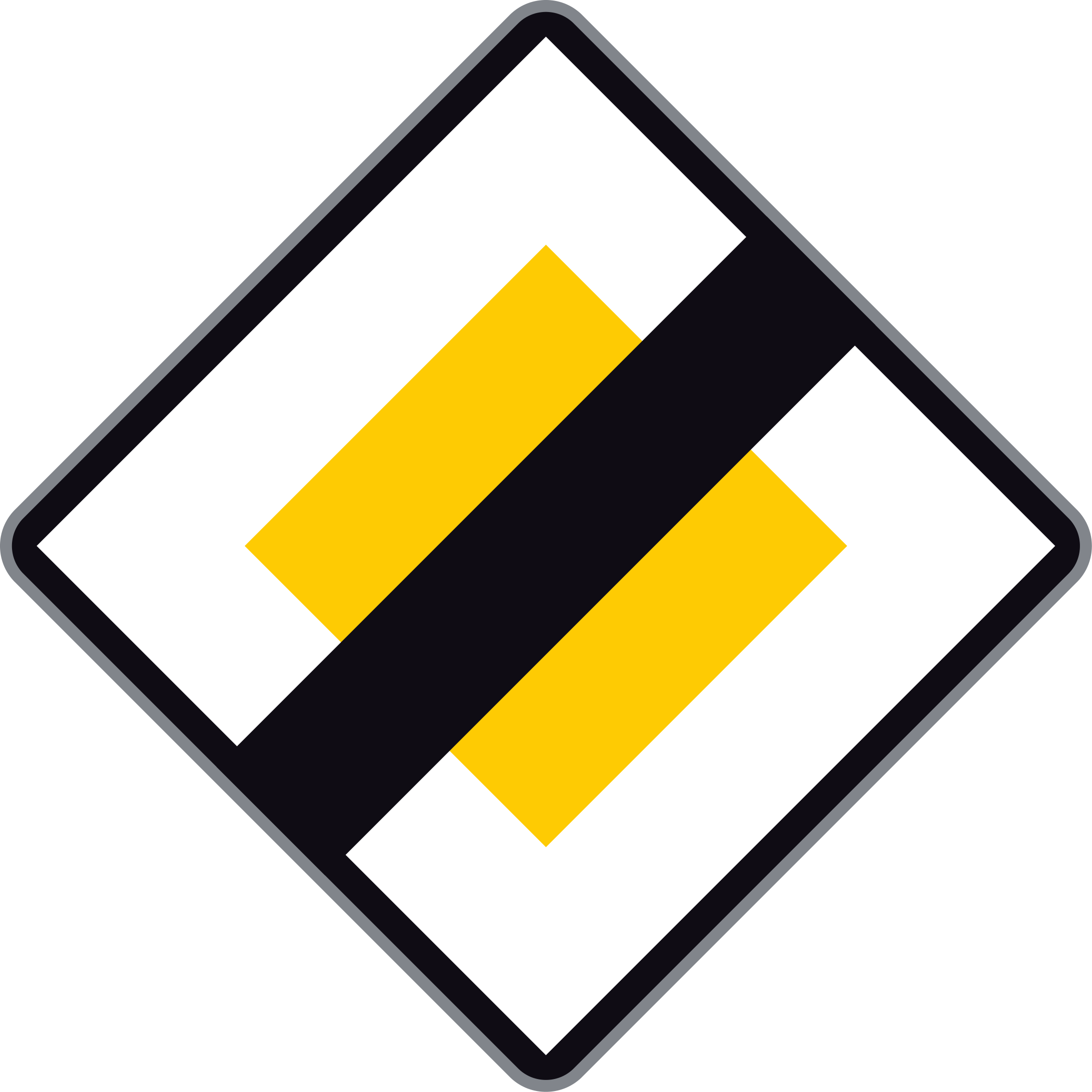 Verkehrszeichen Ende der Vorrangstraße