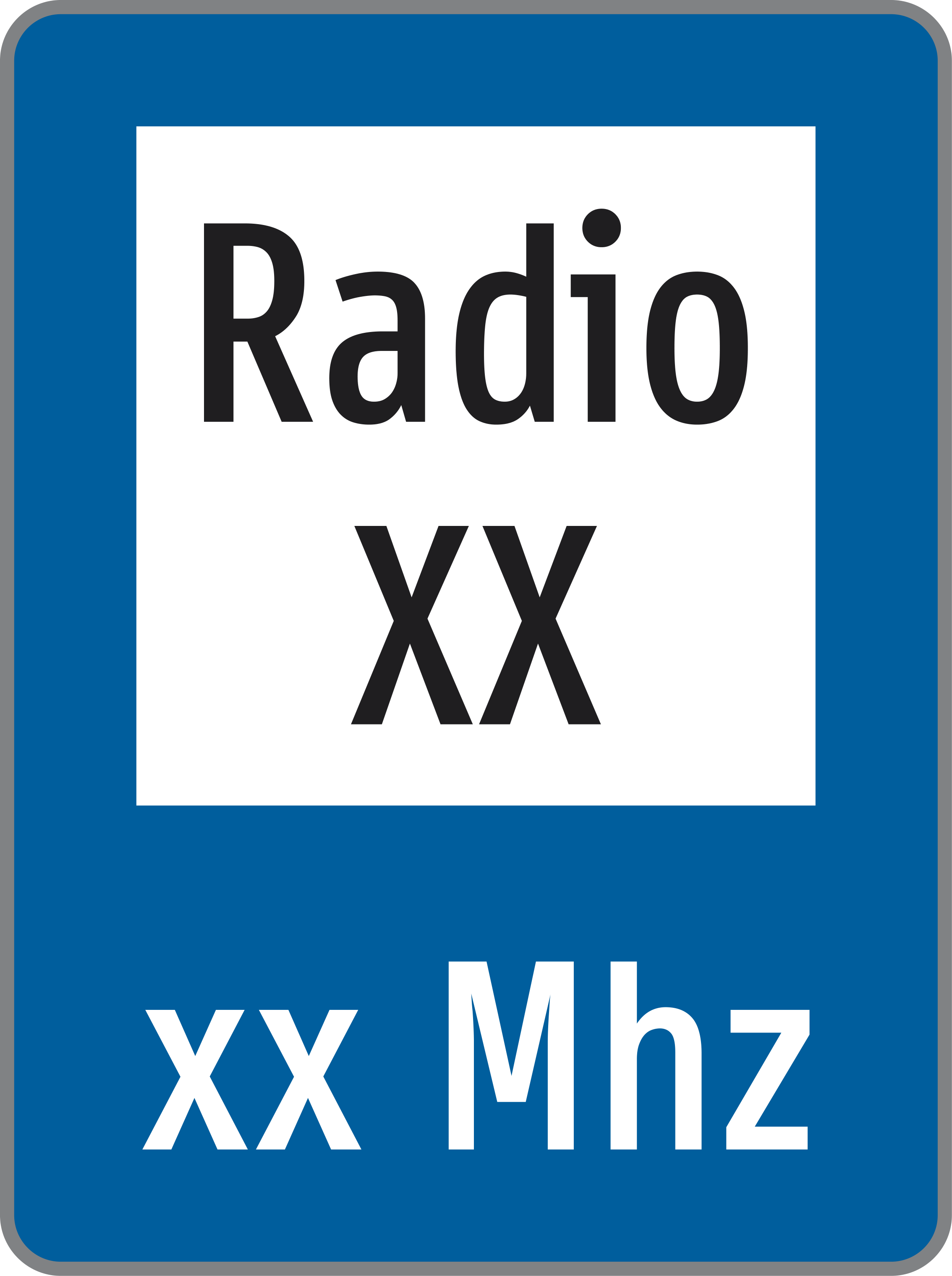 Verkehrszeichen Verkehrsrundfunk (bitte Ausführung angeben)