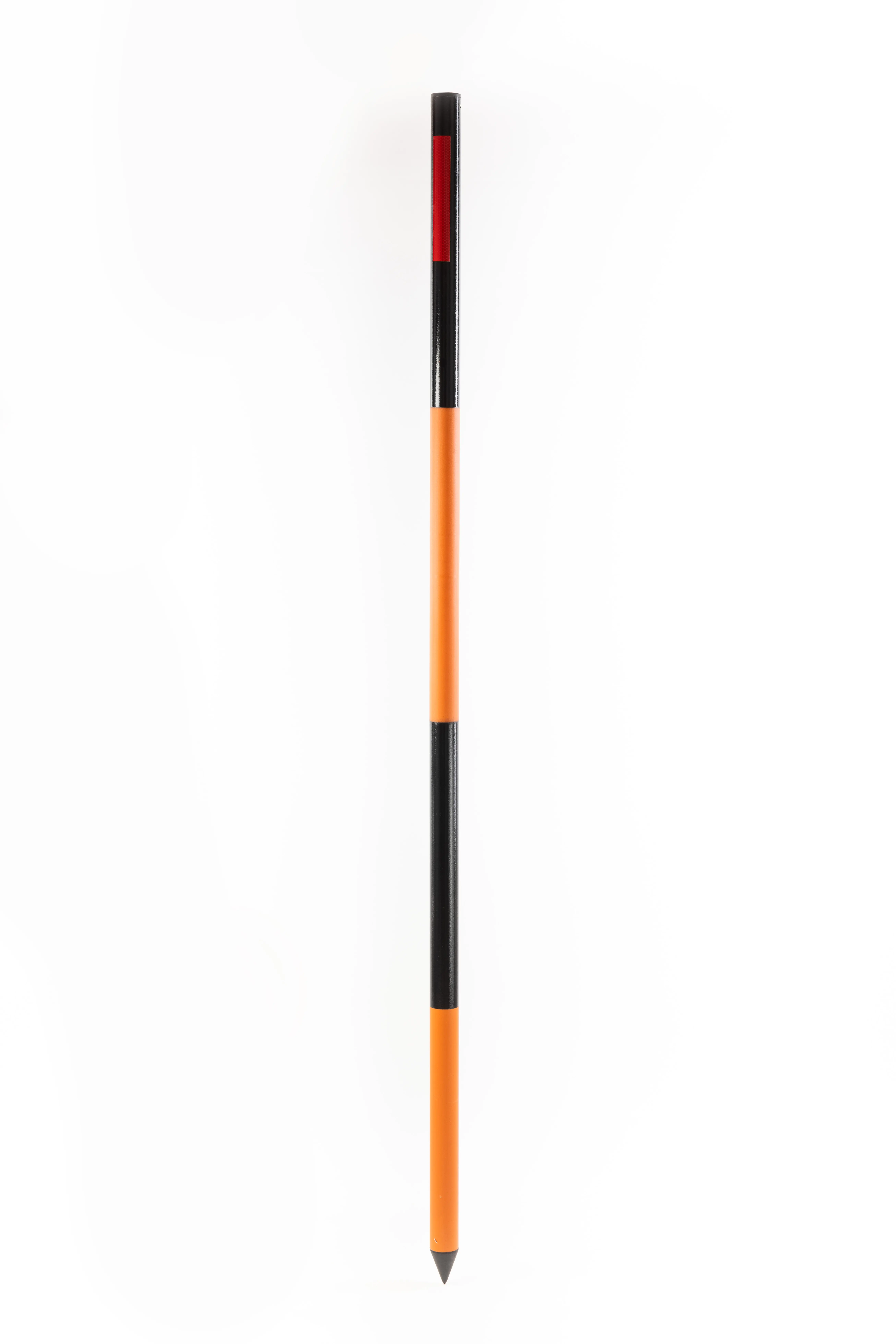Schneestange Kunststoff mit Reflektor – orange-schwarz gestreift Schneestange aus Kunststoff, orange-schwarz gestreift, mit rotem Reflektor und angespitztem Ende