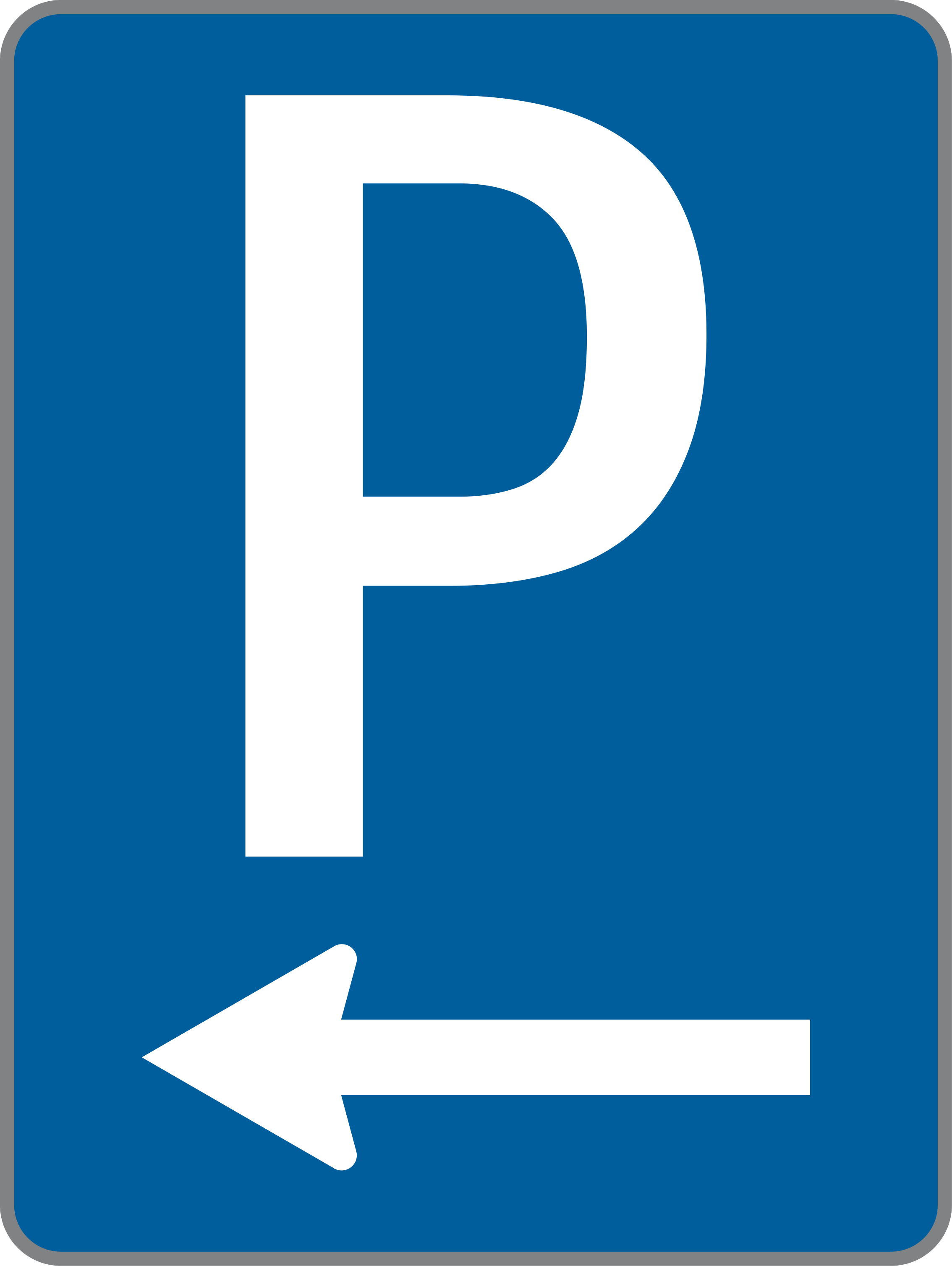 Verkehrszeichen Zum Parkplatz Pfeil linksweisend