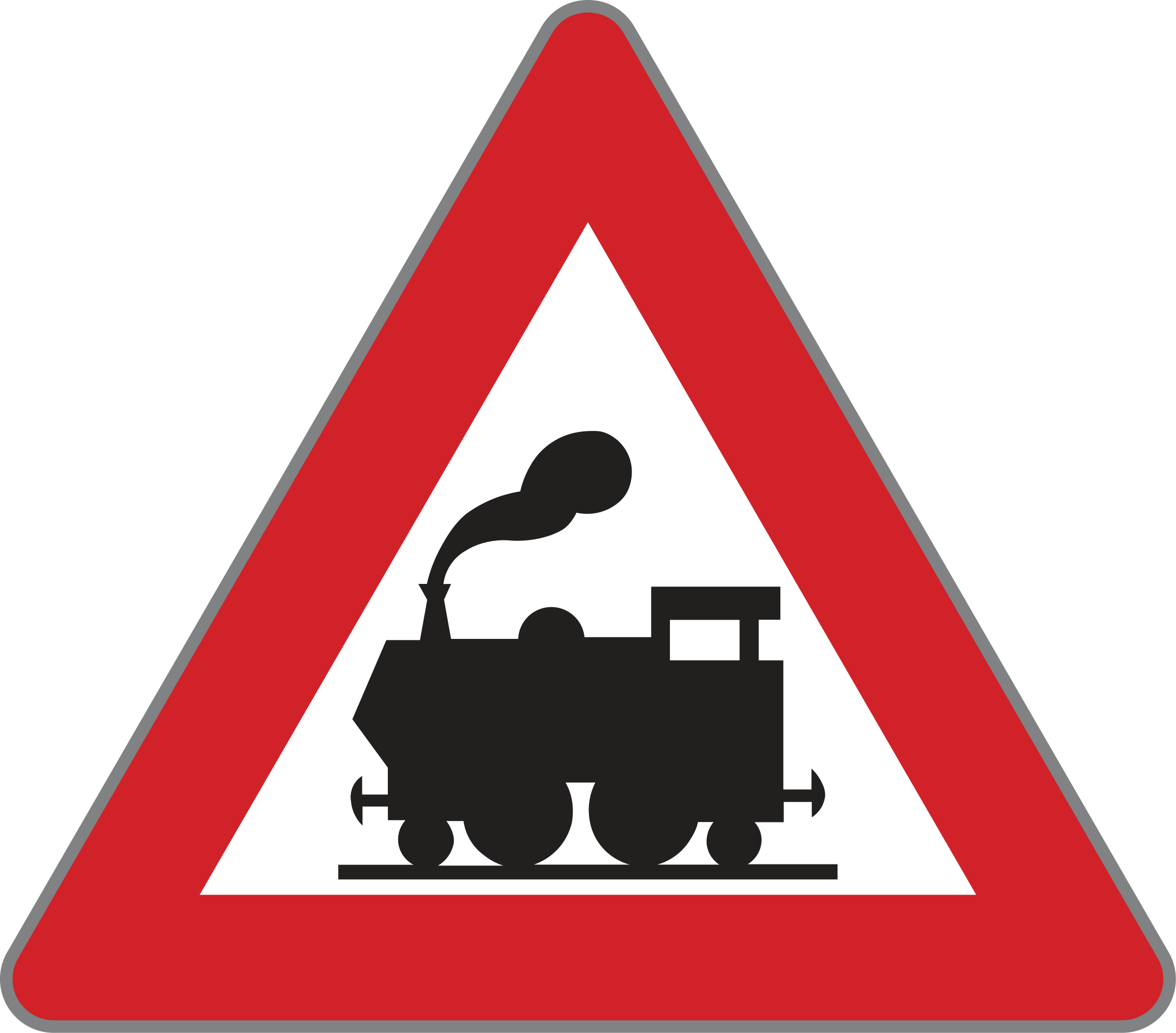 Verkehrszeichen Bahnübergang ohne Schranken