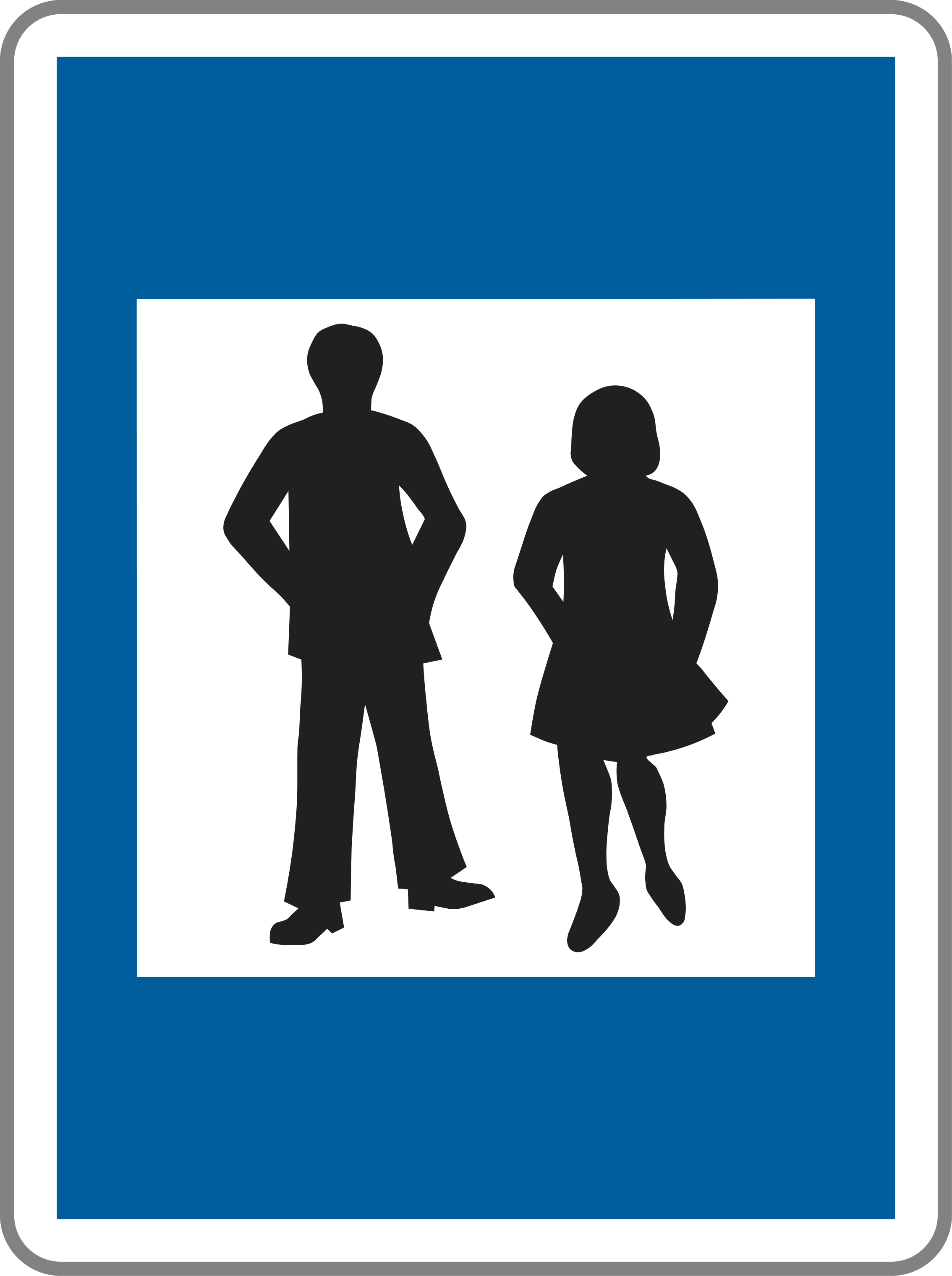Verkehrszeichen Fußgängerzone