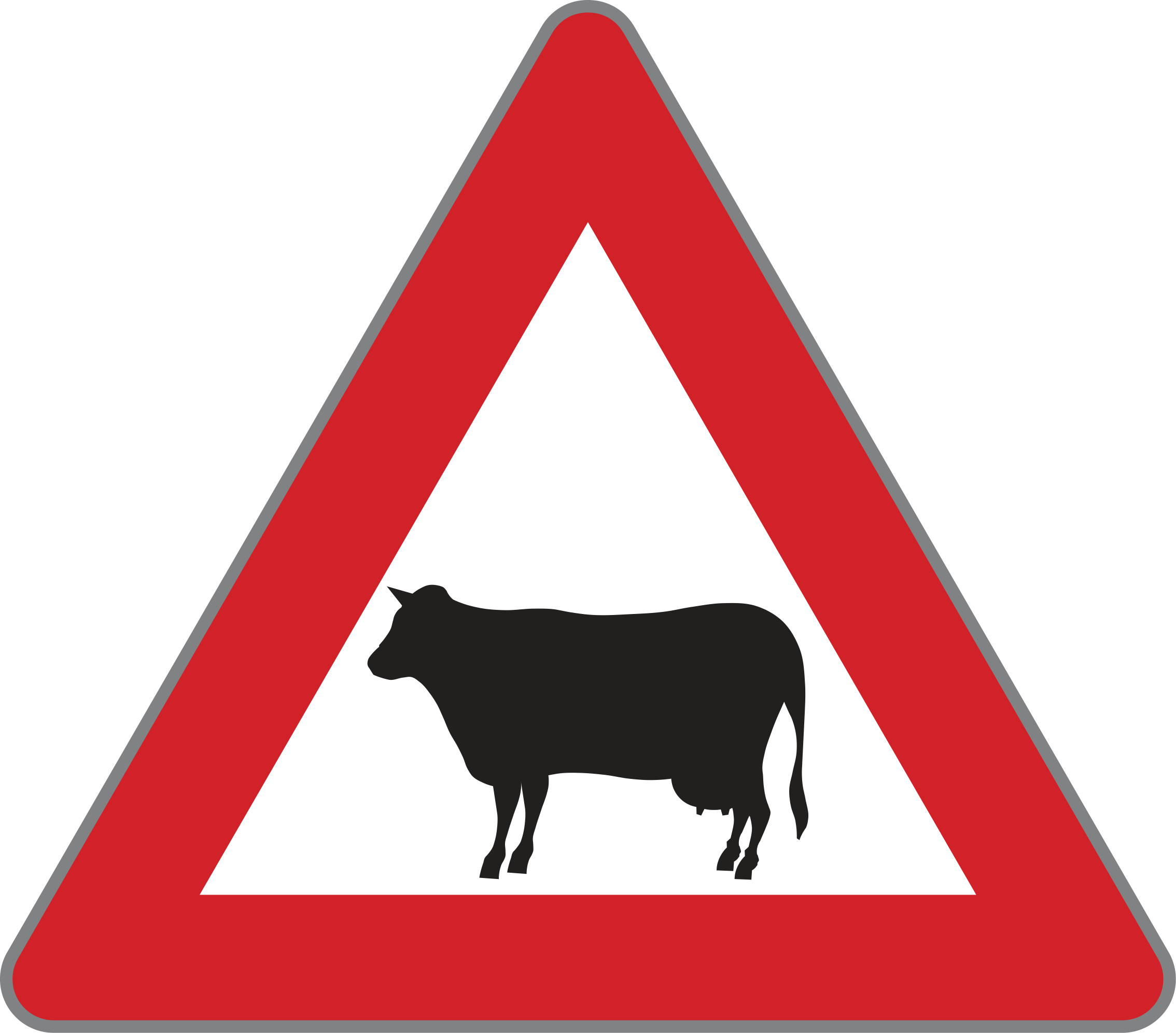 Verkehrszeichen Achtung Tiere