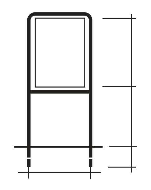 Rohrrahmen für Verkehrszeichen im Hochformat (Typen D, Z)