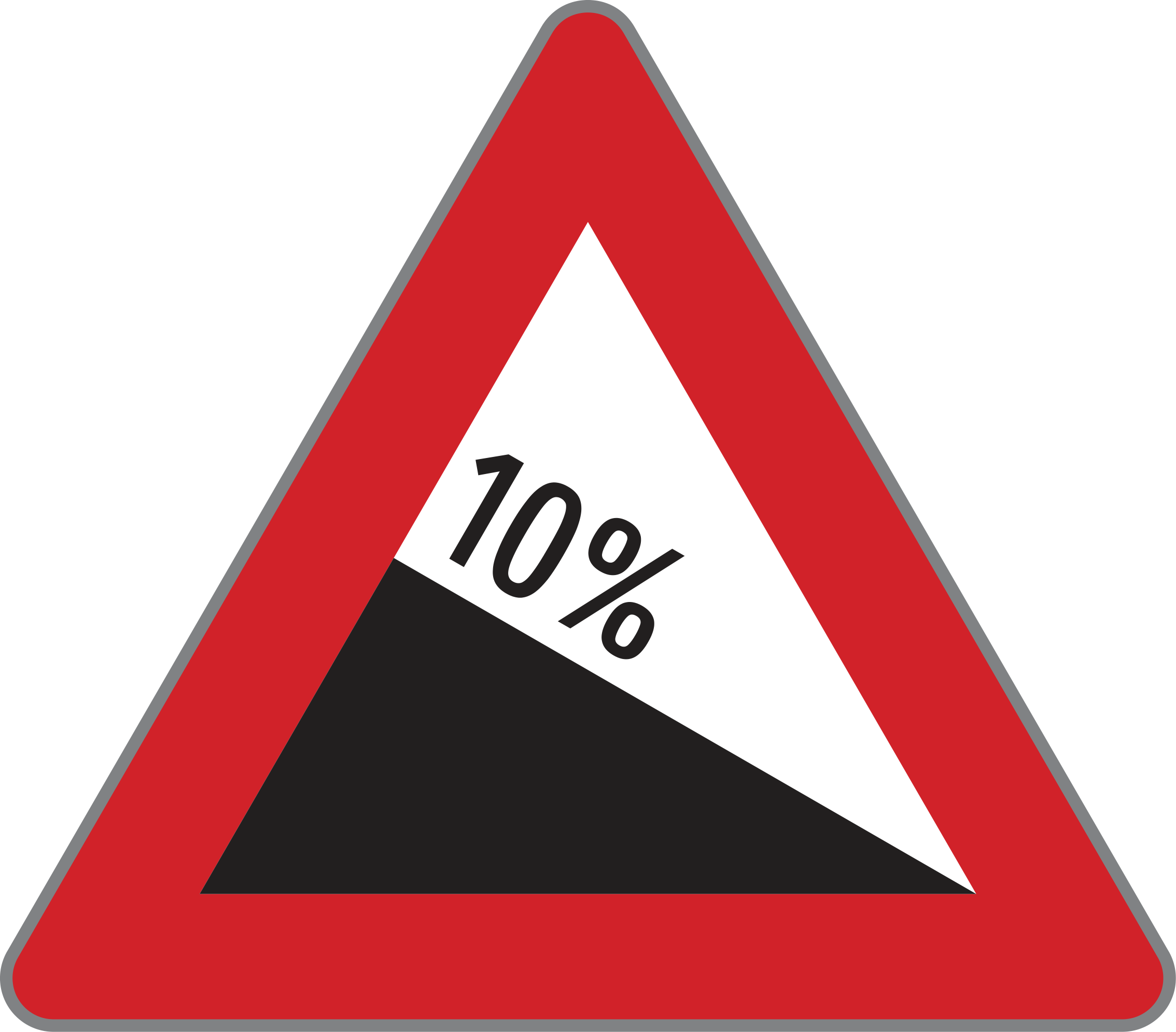 Verkehrszeichen Gefährliches Gefälle