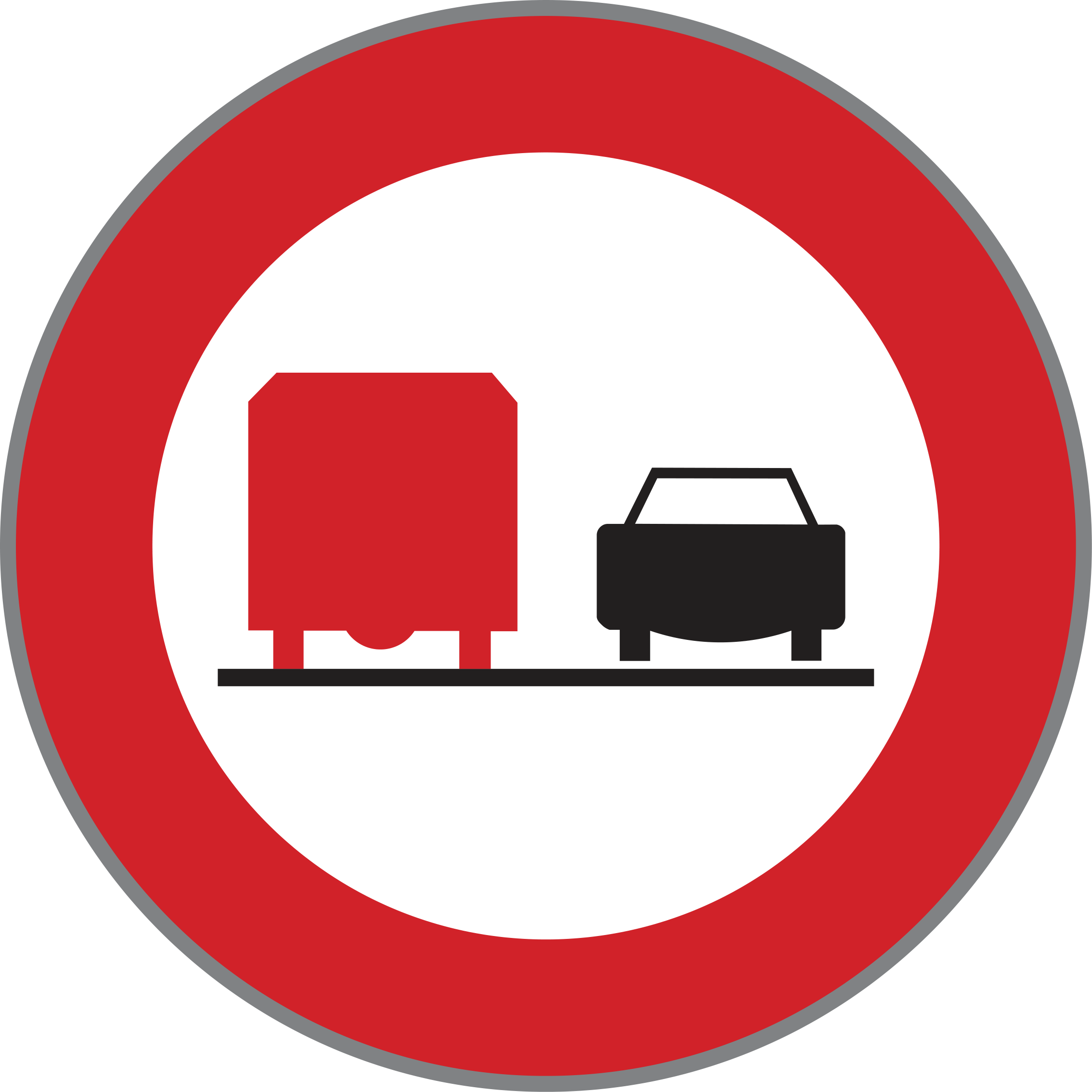 Verkehrszeichen Überholen für Lastkraftfahrzeuge verboten