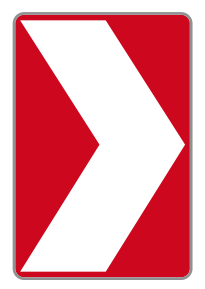 Leitwinkel rot/weiß