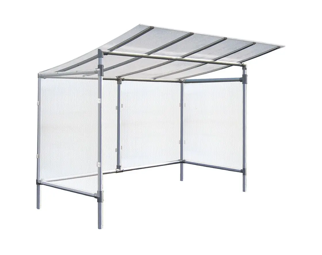 PROCITY® Fahrradüberdachung Eco - mit Rückwand und Seitenverkleidungen