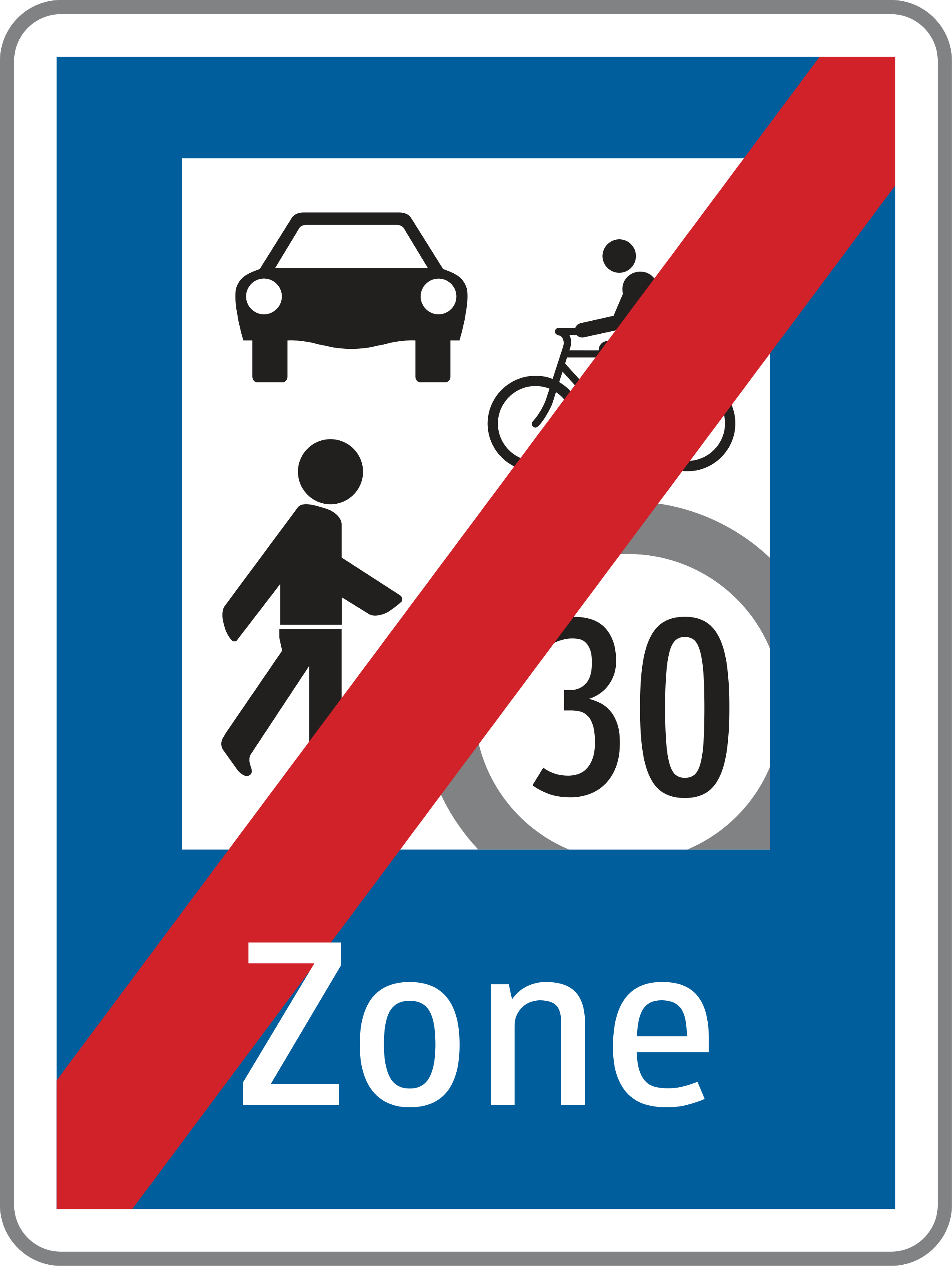 Verkehrszeichen Ende einer Begegnungszone