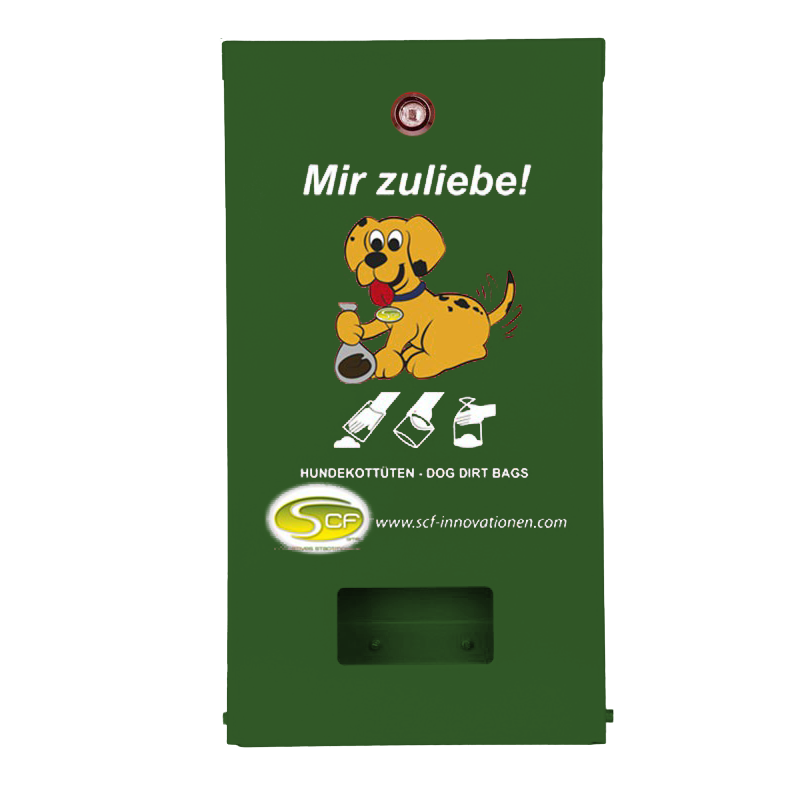 Hundekotbeutelspender Snoopie Wandmontage, Laubgrün