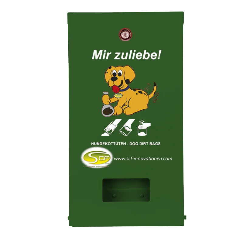 Hundekotbeutelspender Snoopie Wandmontage, Laubgrün