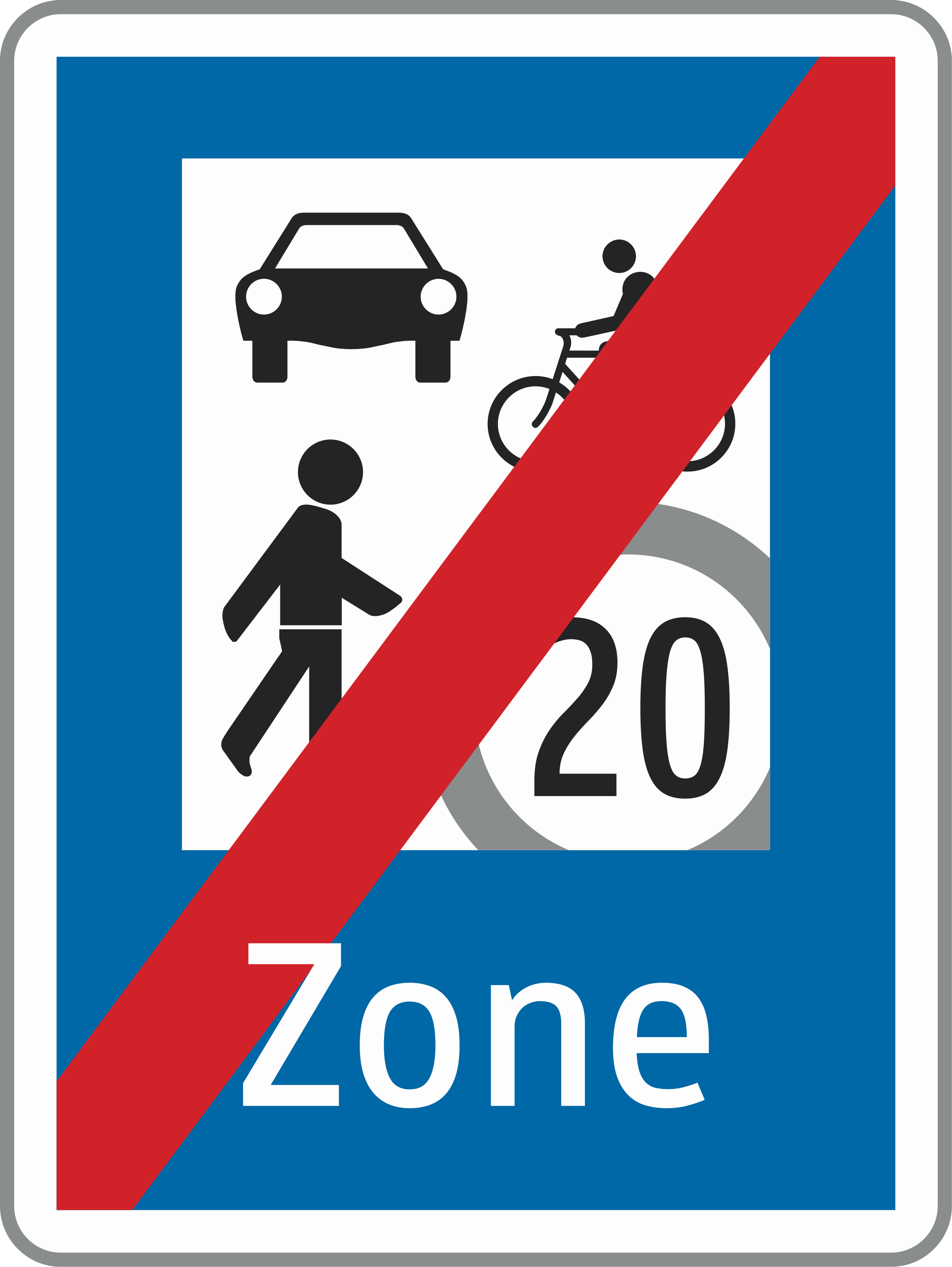 Verkehrszeichen Ende einer Begegnungszone