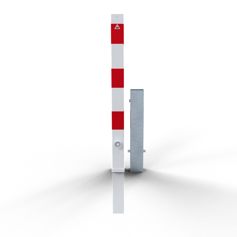Absperrpfosten 70x70mm Herausnehmbar mit Dreikantverschluss zum Einbetonieren mit Bodenhülse Absperrpfosten 70x70mm Herausnehmbar mit Dreikantverschluss zum Einbetonieren mit Bodenhülse