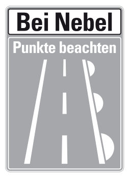 Nebelwarntafel