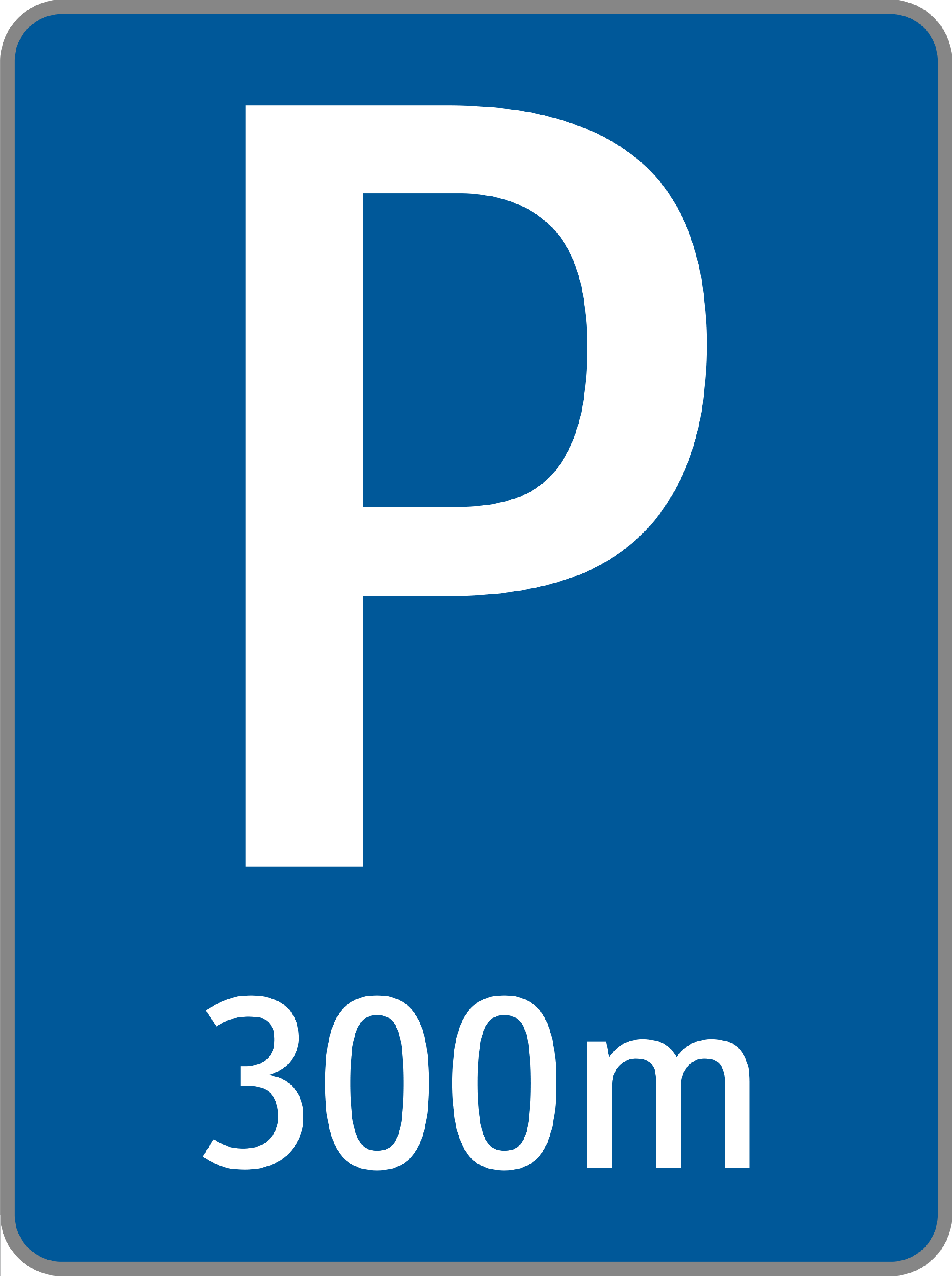 Verkehrszeichen Parken (bitte gewünschten Text/Symbol angeben)
