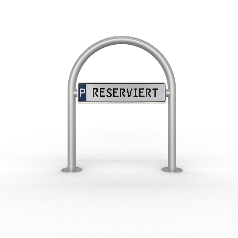 Rundbügel für Parkplatzbeschilderung