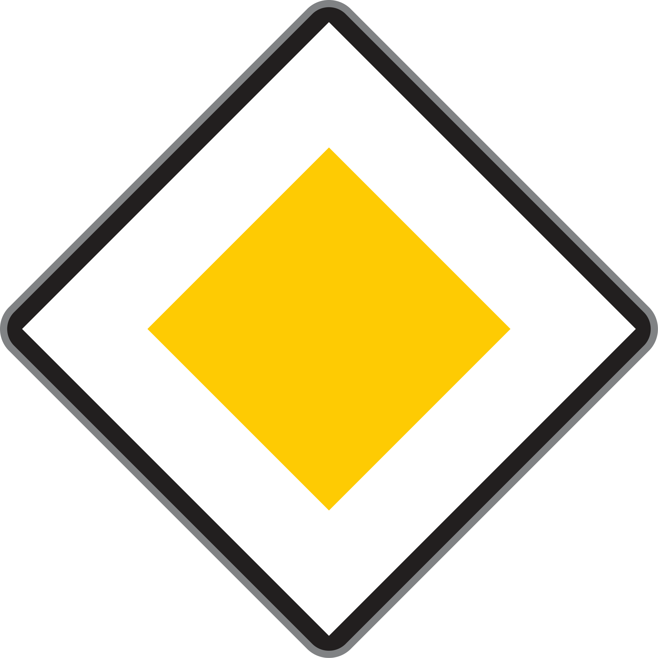 Verkehrszeichen Vorrangstraße