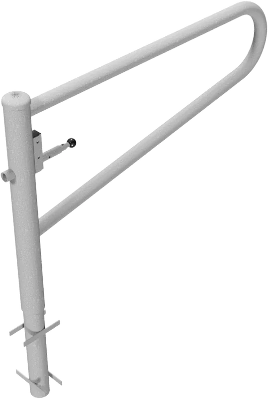 Drahbare Gatterschranke unlackiert 1.5m (Dreikannt-, Profilyzylinder-, Vorhangschloss)