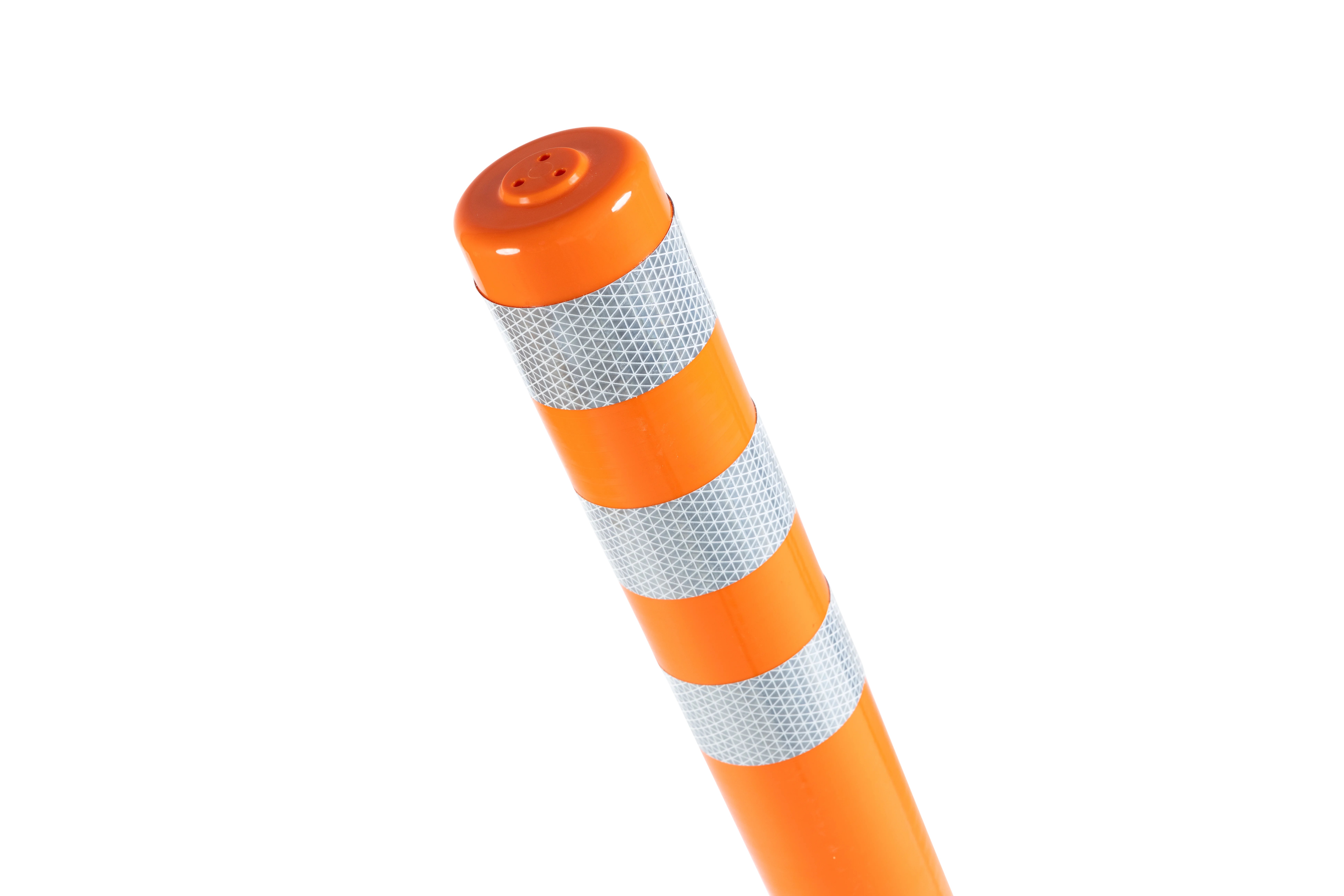 Poller Bernd in Orange mit reflektierenden Ringen und Befestigungsgewinde