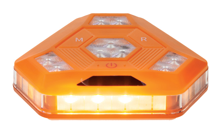Notfall-Warnleuchten-Set LightShield, kit Gelb – 6 LED, Notfallleuchten mit Ladegerät, Box und Zubehör