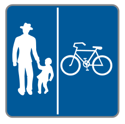 Verkehrszeichen Geh- und Radweg ohne