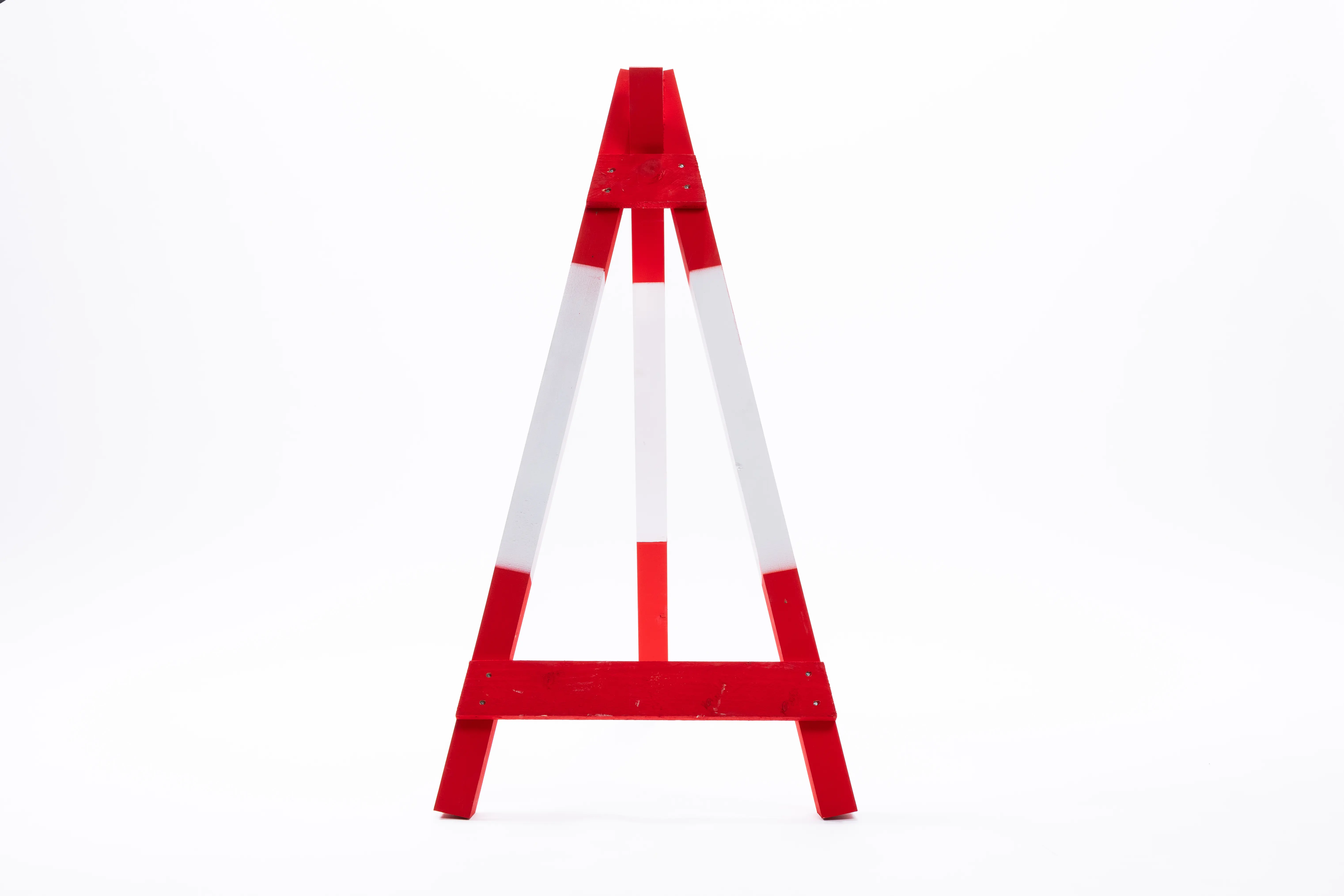 Klappständer / Schildständer Rot-Weiß aus Holz
