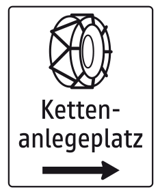 Vorankündigung eines Kettenanlegeplatzes