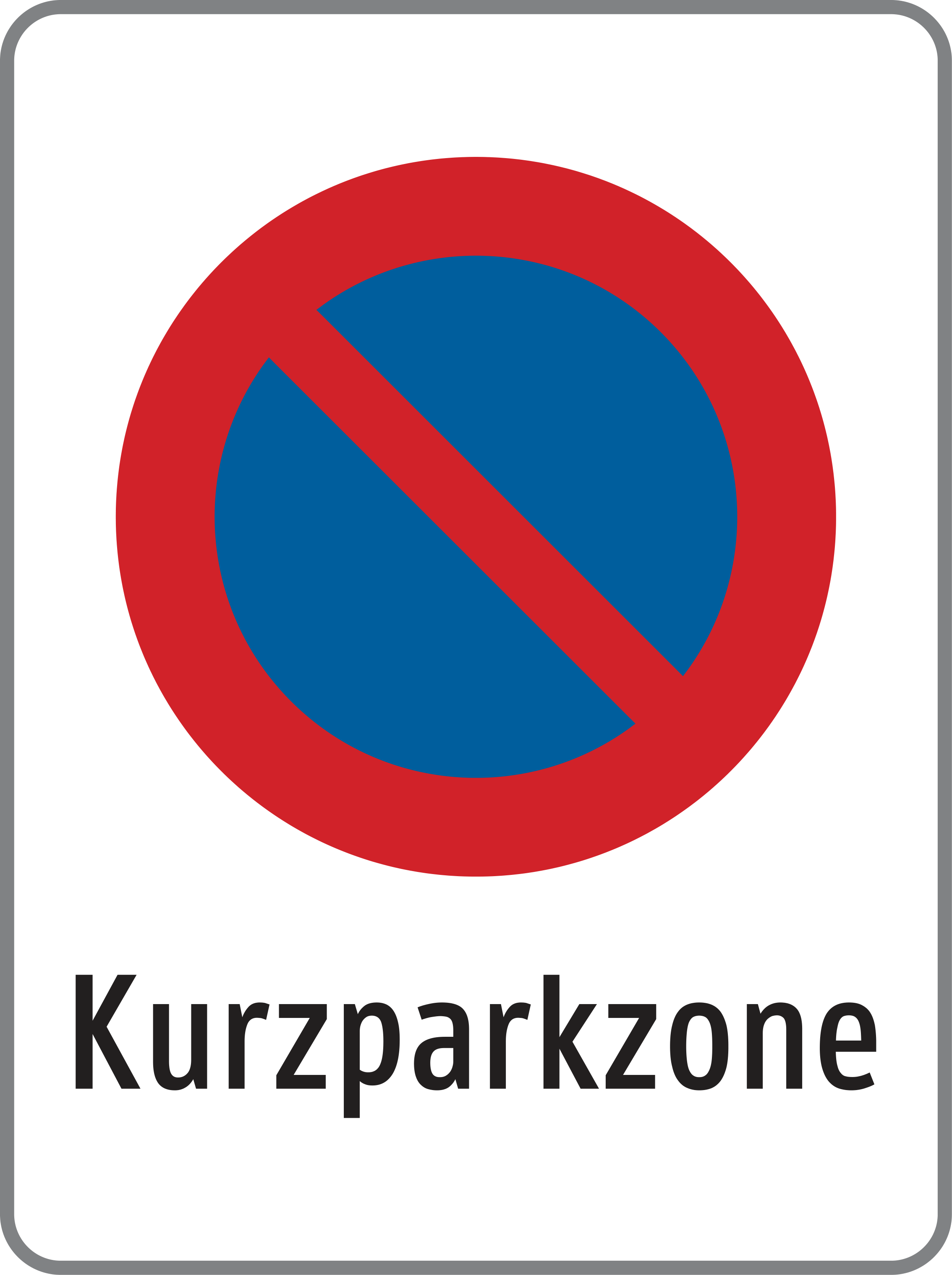 Verkehrszeichen Kurzparkzone