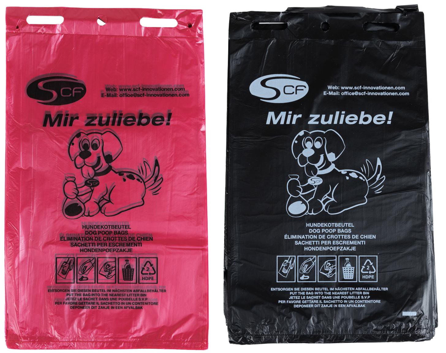 Hundekotbeutel Snoopie Rot transparent mit aufschrifft