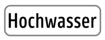Zusatztafel „Hochwasser“